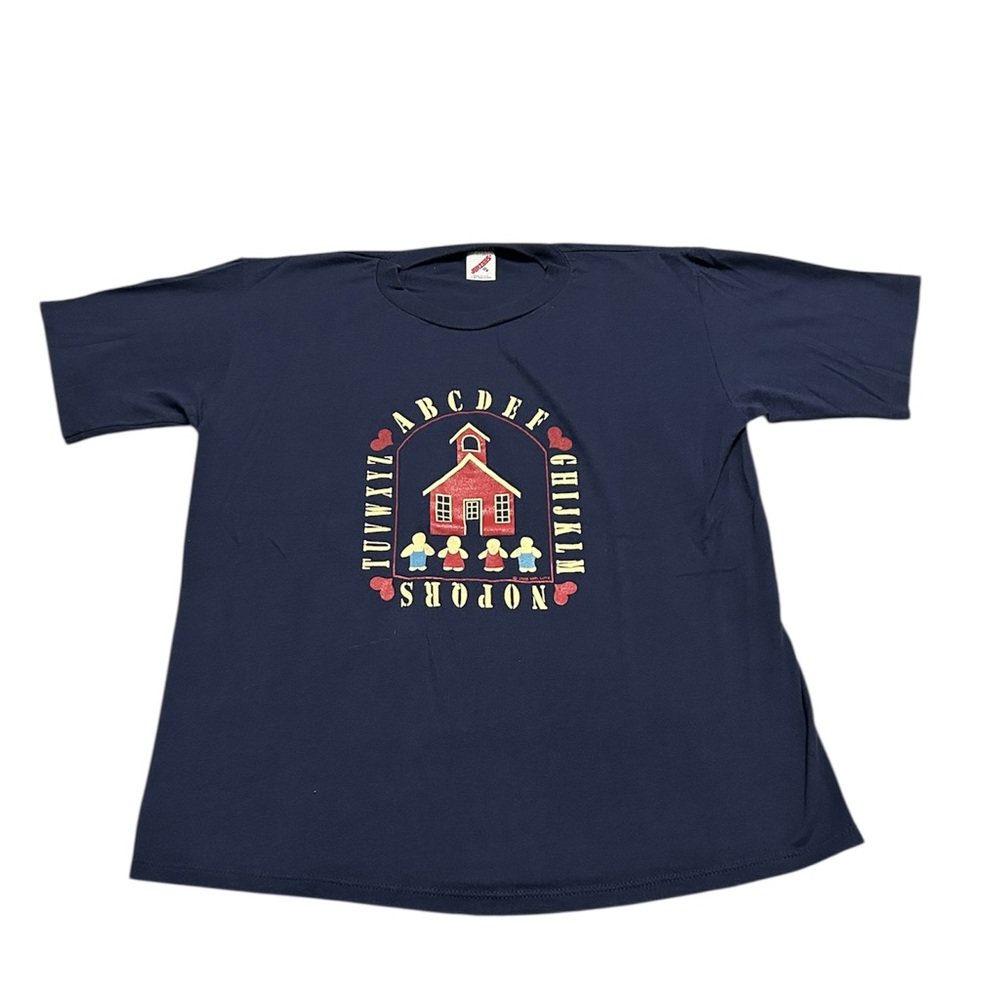 Vintage 80s Men’s XL Teacher School ABC T-Shirt